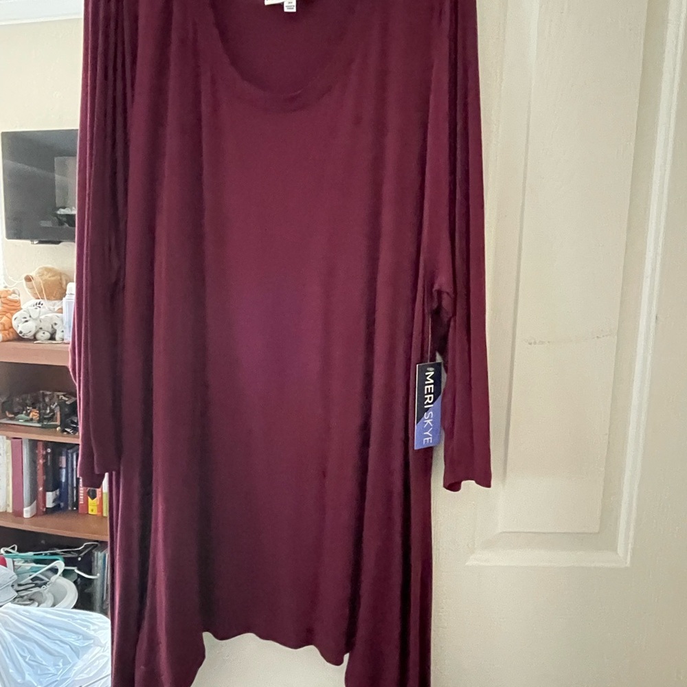 NWT InterStyle Burgundy Tunic Dress